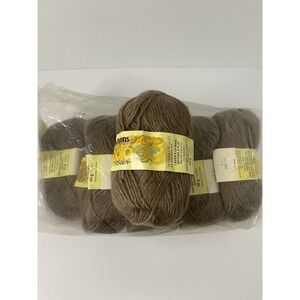 Patons Solo Mohair Wool Acrylic Blend Yarn 10 Skeins Brown Made In Canada